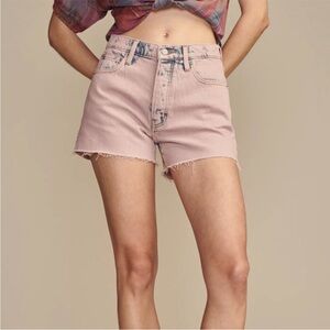 NWT Lucky Brand Mom High Rise Pink Jean Shorts